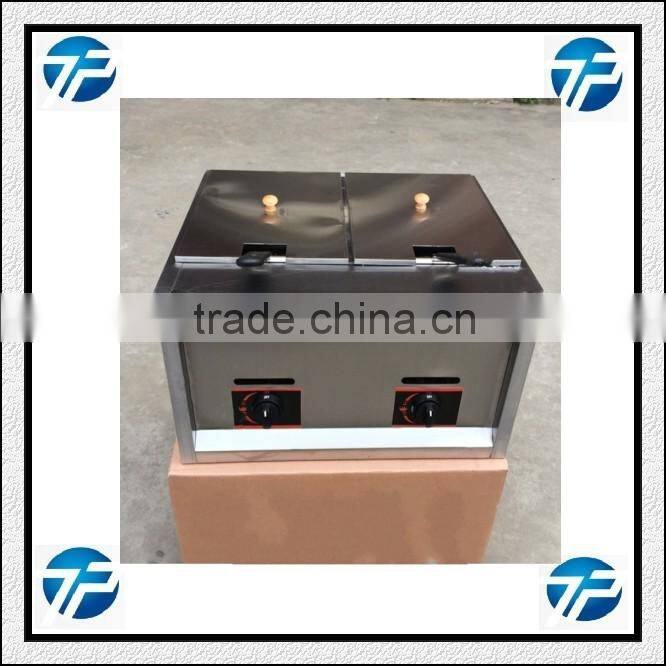 Double Baskets Electric Gas Fryer Machine