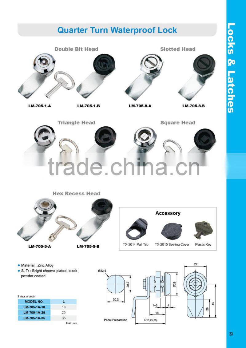 LM-705-1B electronics enclosures Train parts electrical panel lock wholesale