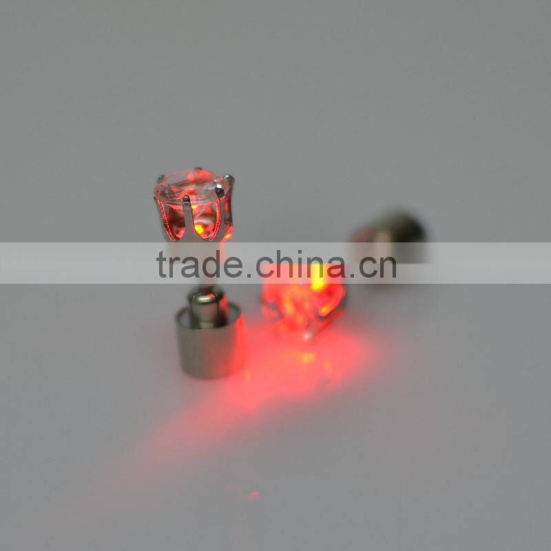 1Pair LED Light Up Earring Stud For Dance Party and Club Girls