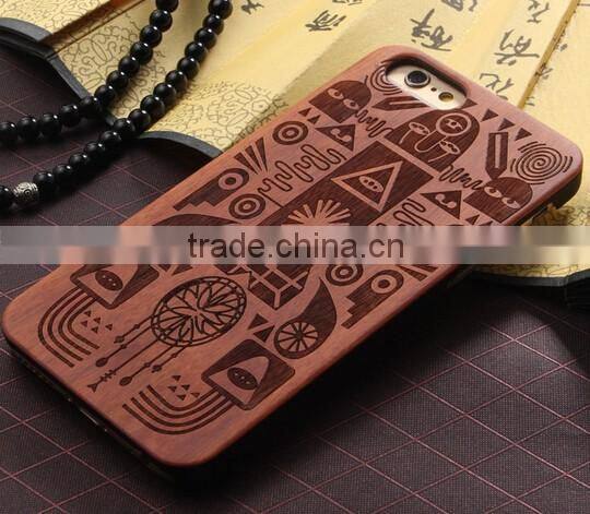 New design Unique Engrave Wood Cell Phone Protective Case For Iphone6s/ Plus
