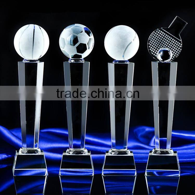 2016 crystal glass nba plastic basketball trophy wholesale