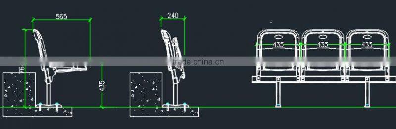Athens foldable stadium chair cushion wall mounted seat
