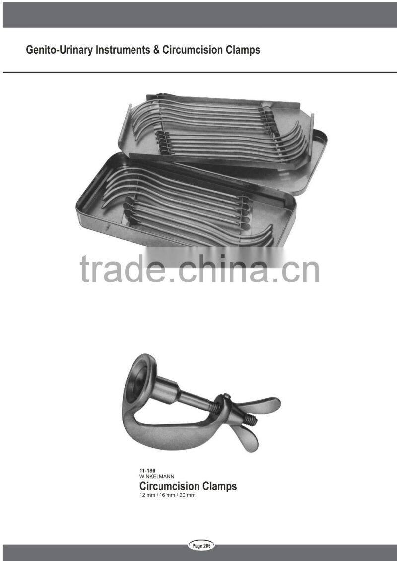Genito Urinary GUYON Instruments and Circumcision WINKELMANN Clamps Medical Surgical Instruments