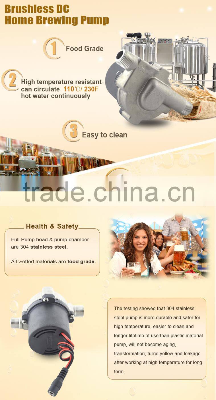 24V DC brushless centrifugal beer pump for Party pumps system