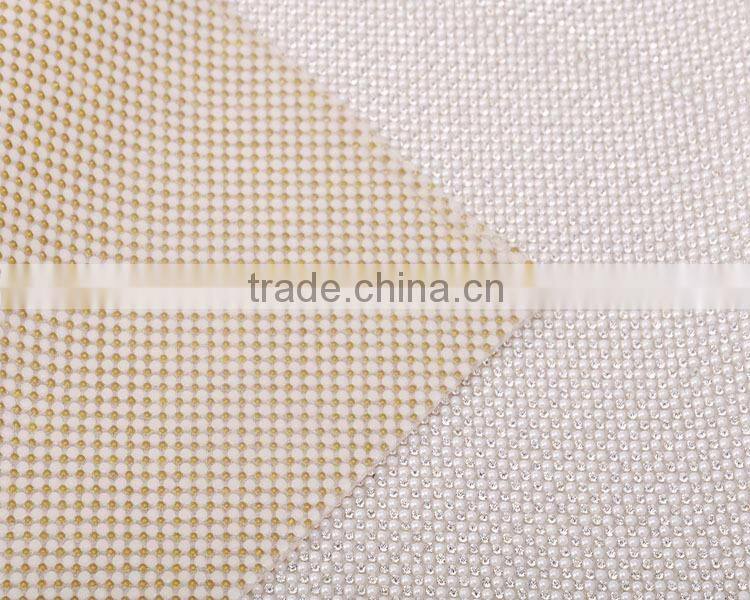 Sexy night party wearing decoration best choose rhinestone & pearl mesh trimming