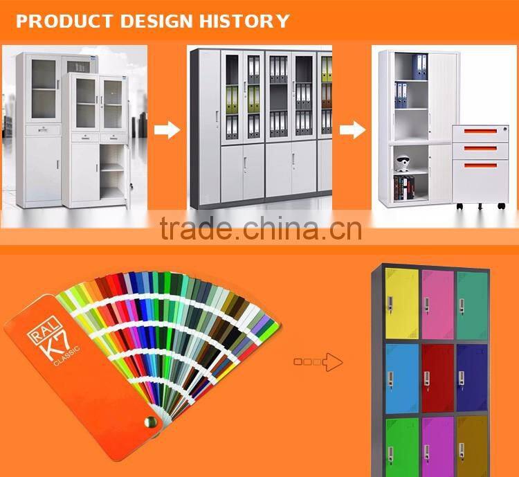 Office Furniture Price List Steel Metal Wardrobe Sliding Door Roller