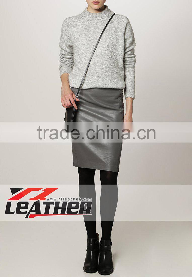 Women Leather Skirt, Ladies Leather Skirts, Women Fashion Leather Skirt. PU Leather Fashion Women Skirts.