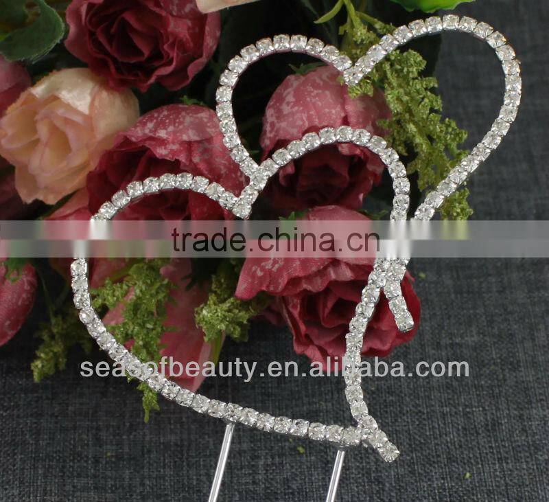 Top Seller Fashion Wedding Heart Cake Toppers Wholesale CT6