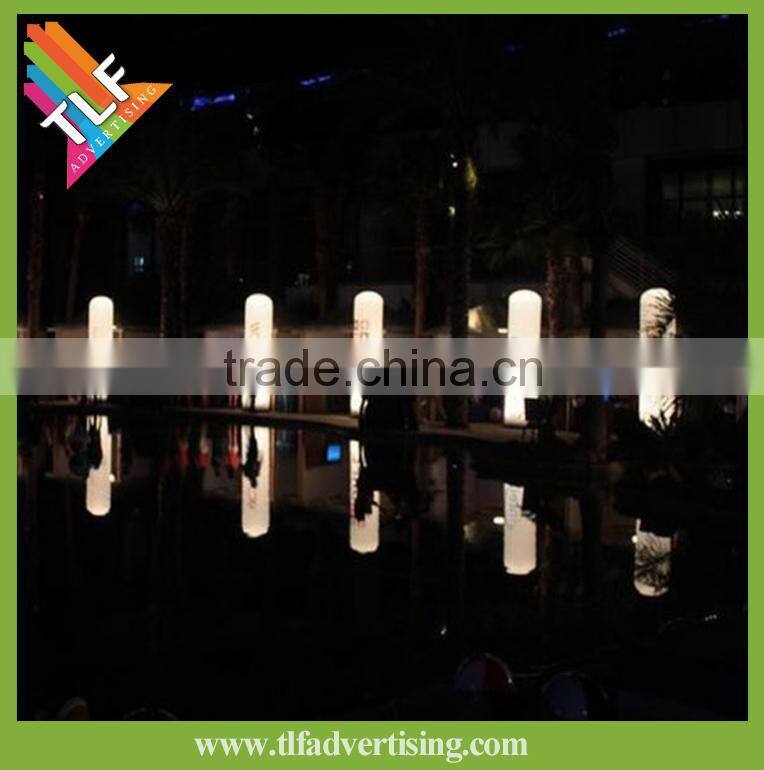LED light inflatable pillar tube cylinder for Trade Show