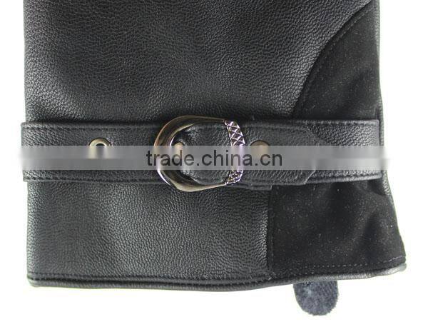 black Men PU leather gloves