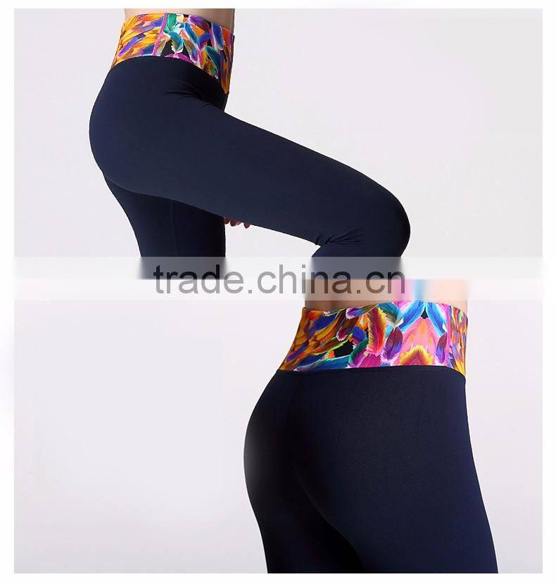 wholesales 2016 new design women clothing fitness leggings yoga pants/custom design women trousers