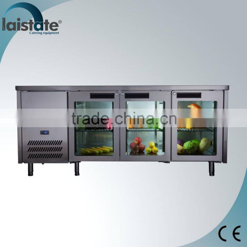 1/1 GN High Temperature 3 Doors Counter Refrigerator