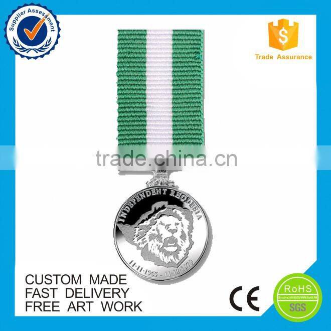 2016 high quality antique silver medal with custom design