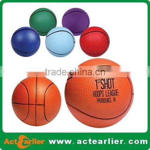 cheap basketball pu foam stress ball for promotion