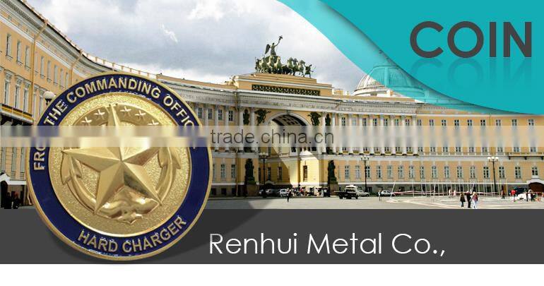 Fashion style High end souvenir metal chinese gold coin plant