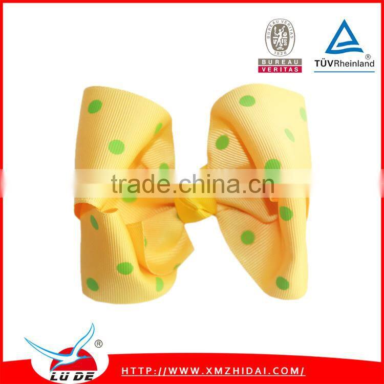 2015 Factory high quality fancy grosgrain boutique hair bows ,wholesale hair bows ,hair bow with clip for kids