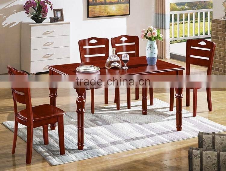 Antique design rectangle wood carved dining table for dining room furniture
