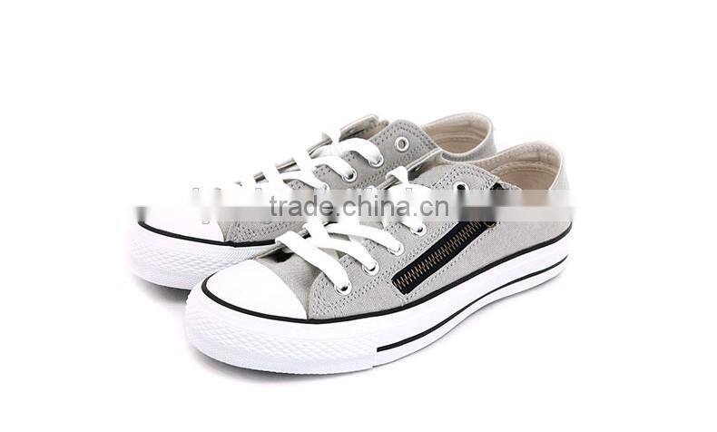 side zip decorated rubber sole platform slip on women sneakers cheap casual canvas shoes 2016, shoes women ladies