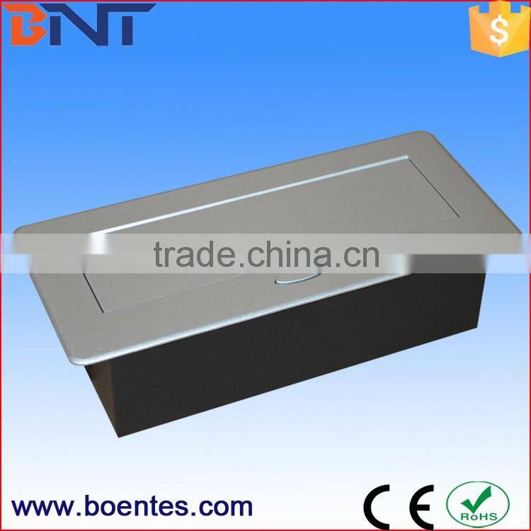 Europe Popular Desktop Power Pop Up Socket with French/EU/UK Outlet for Conference Furniture