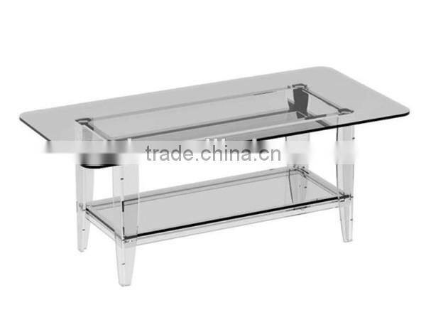 New arrival delicate design rectangle shape acrylic material acrylic table wholesale