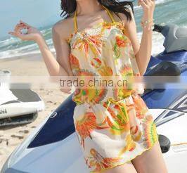 BSC095 Hot pretty women one piece printing skirt bikini swimwear