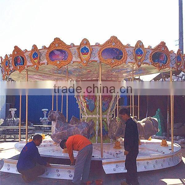2016 kids amusement parks Luxury merry go round carousel for sale
