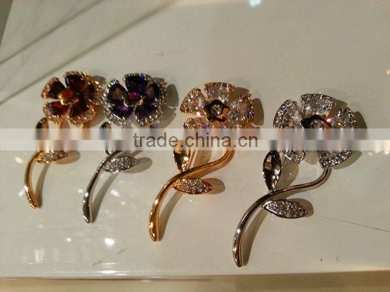 bridal jewelry magnetic cubic zircon brooch