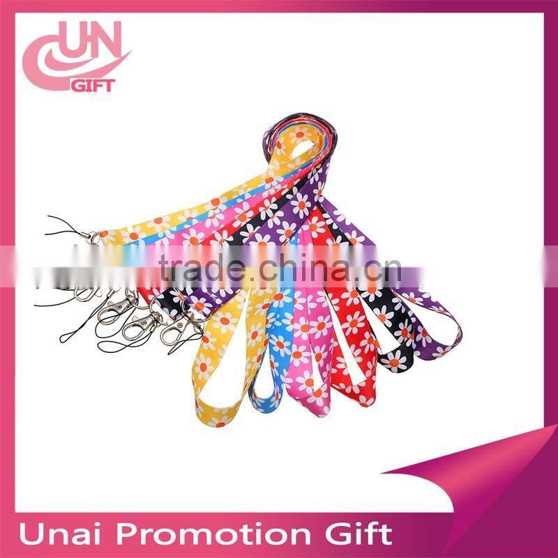 Customized Sublimation Printing Heart Satin Lanyard