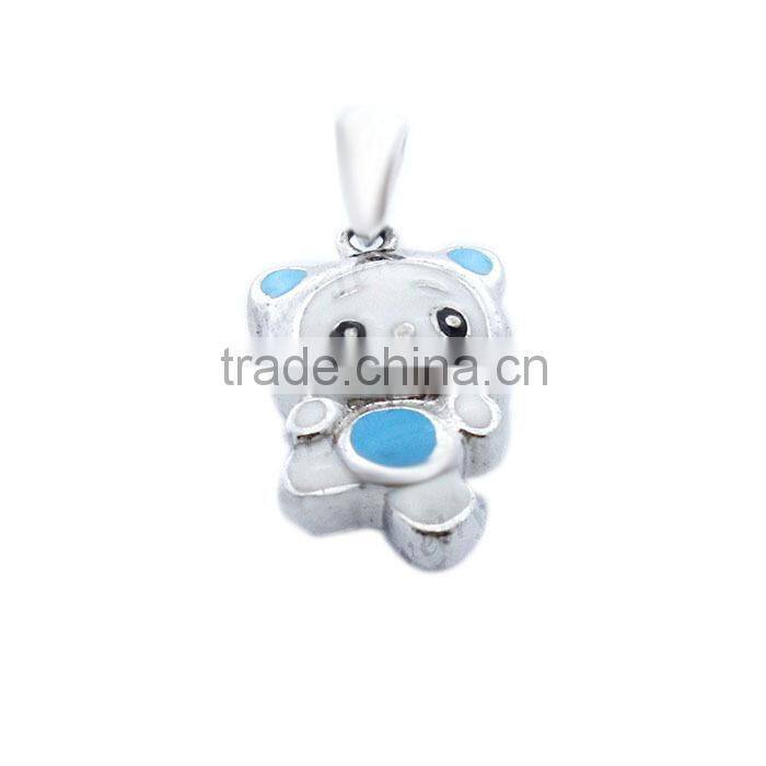 enamel pendant for children and baby cute silver pendant hot sell design