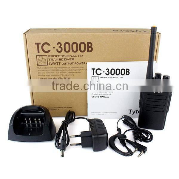New Walkie Talkie TYT Tyera TC-3000B 4W 16CH UHF 400-520MHz Scan VOX Emergency Alarm Non-standard CTCSS/DCS code ham radio