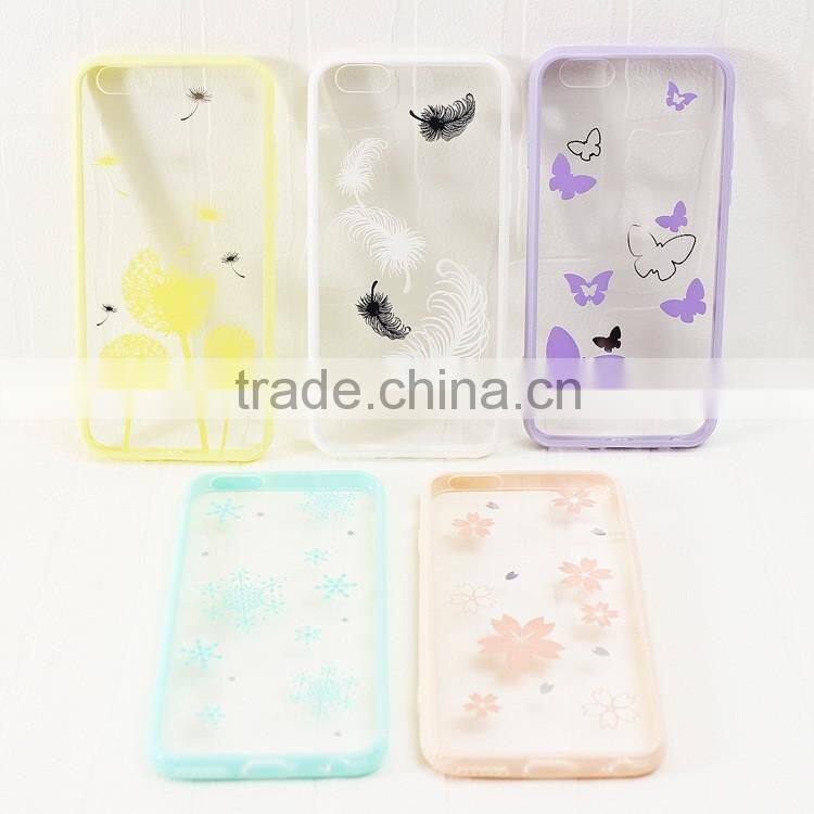 case cover for iphone 6s, snowflake phone case, mobile phone back cover, transparent phone cover