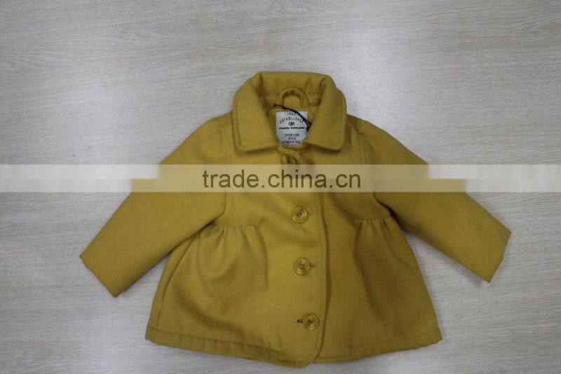 Fashion winter wool coat for baby girls