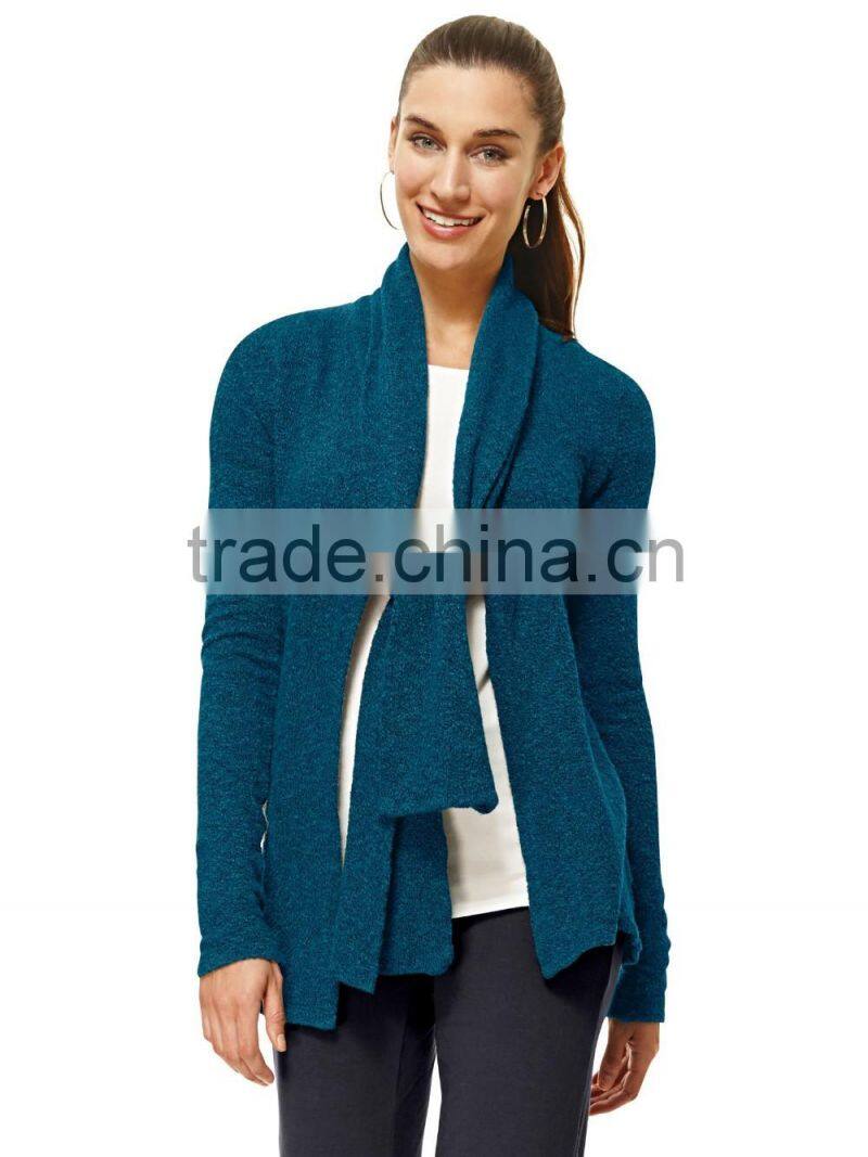 16HLC2006 Bamboo Cotton Scarf Cardigan Sweater