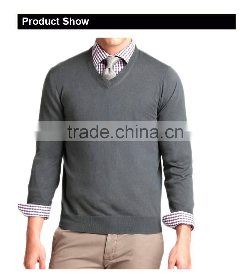 16FZCAS18 V-neck pullover cashmere sweater men