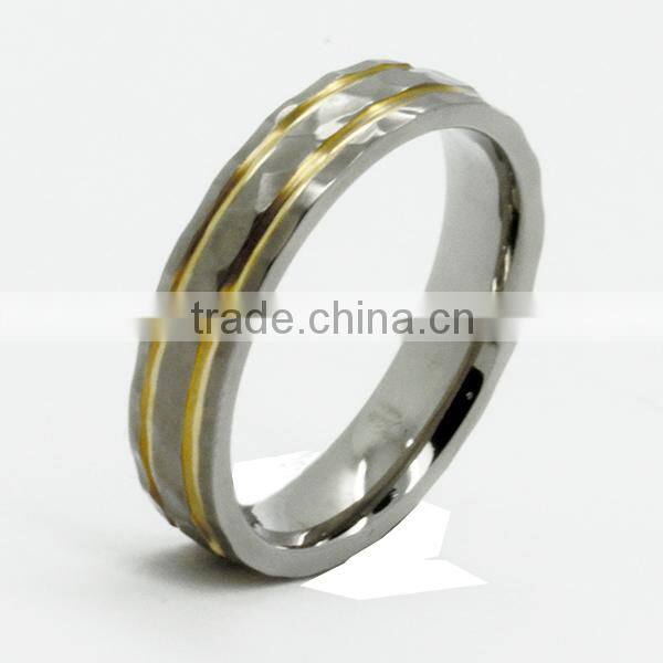 hammered gold plated wedding band