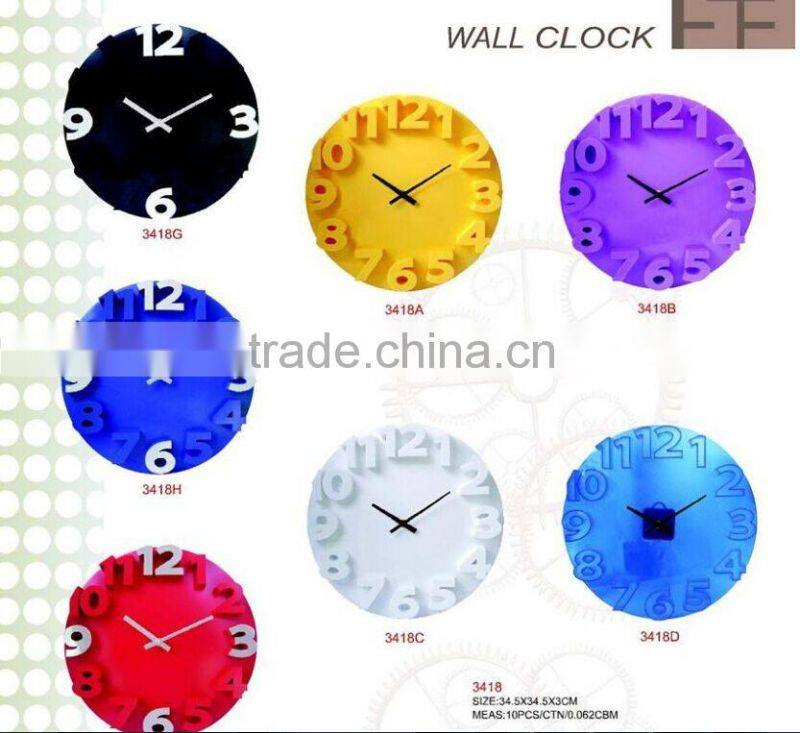 14 inch Home Interior Decor Big Numbers 3d Quartz Wall Clock