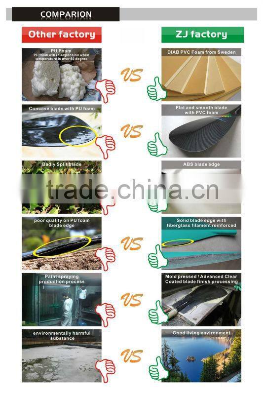 Single-bent Shaft surfboard rowing /Carbon Fiber Outrigger Canoe Paddle