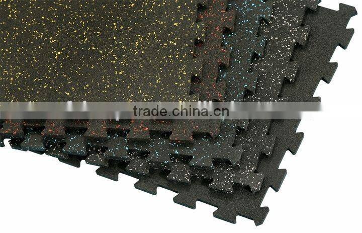 Gym Interlocking rubber tiles Factory price interlocking rubber flooring