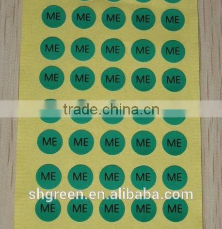 Colorful size sticker for garment