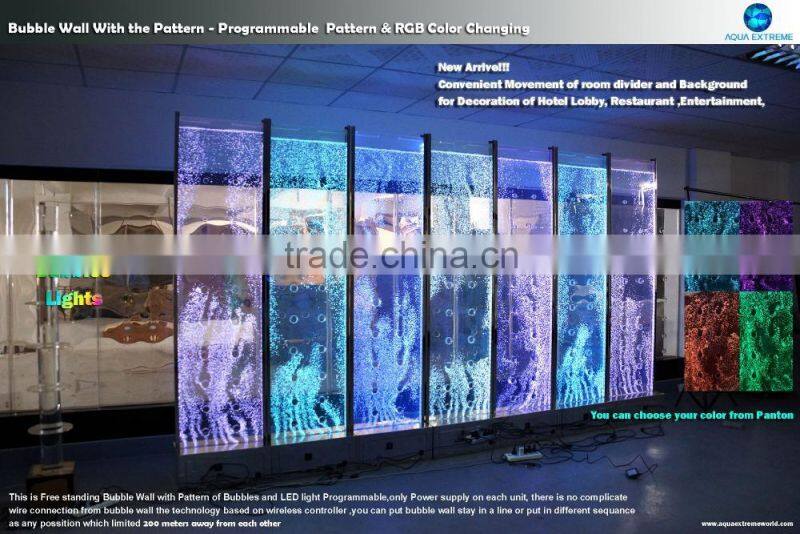 Digital Control LED water bubble wall , Computer Programe Dancing LED Bubble