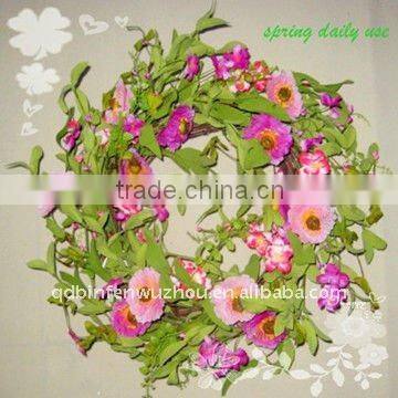 Spring Artificial Plastic Decorative Garlands for Indoor Decoration,decorative artificial flower garland