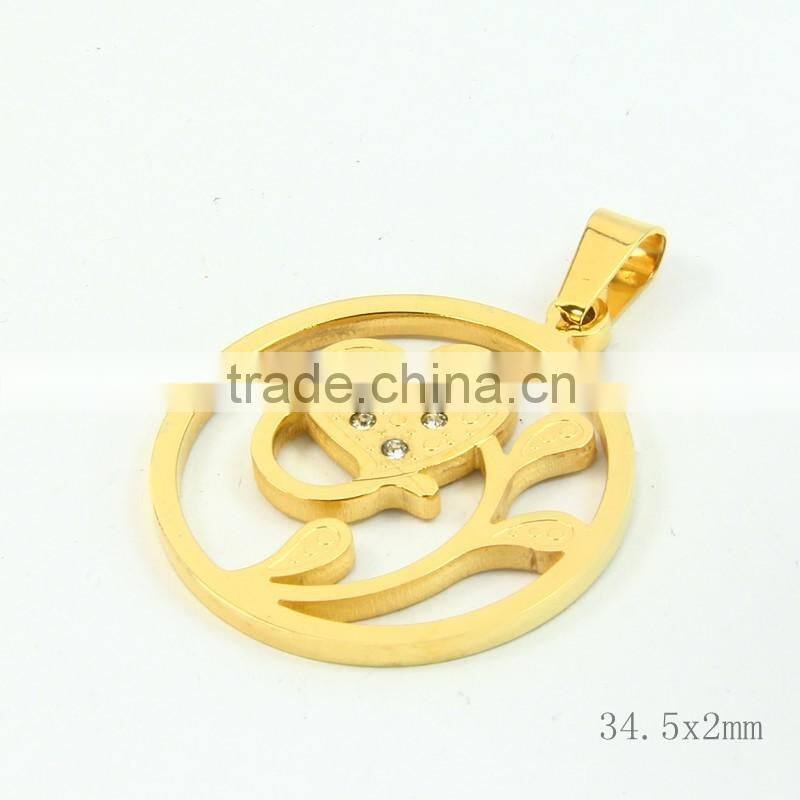 Wholesale Alibaba Silver Plated Enamel Red Stainless Steel Pendant for women