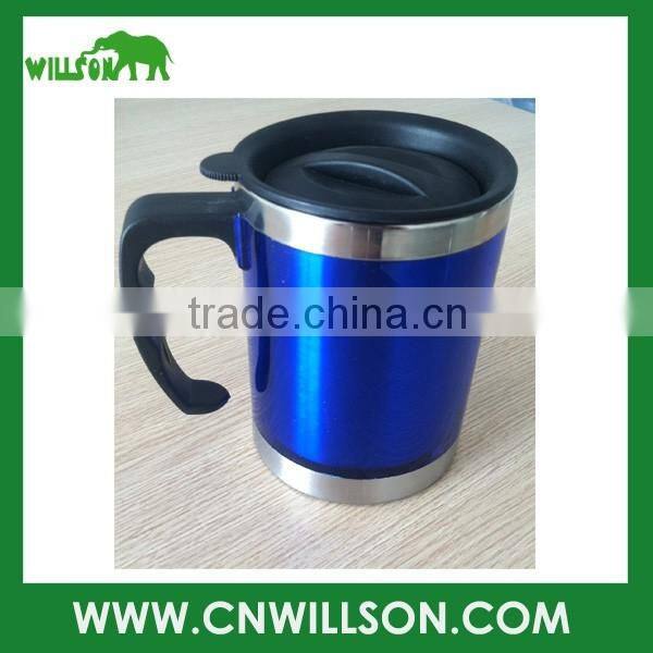 Cheap custom stainless steel thermal mug with handle