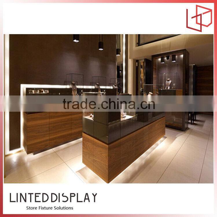 Commercial retail display shelves with glass doors