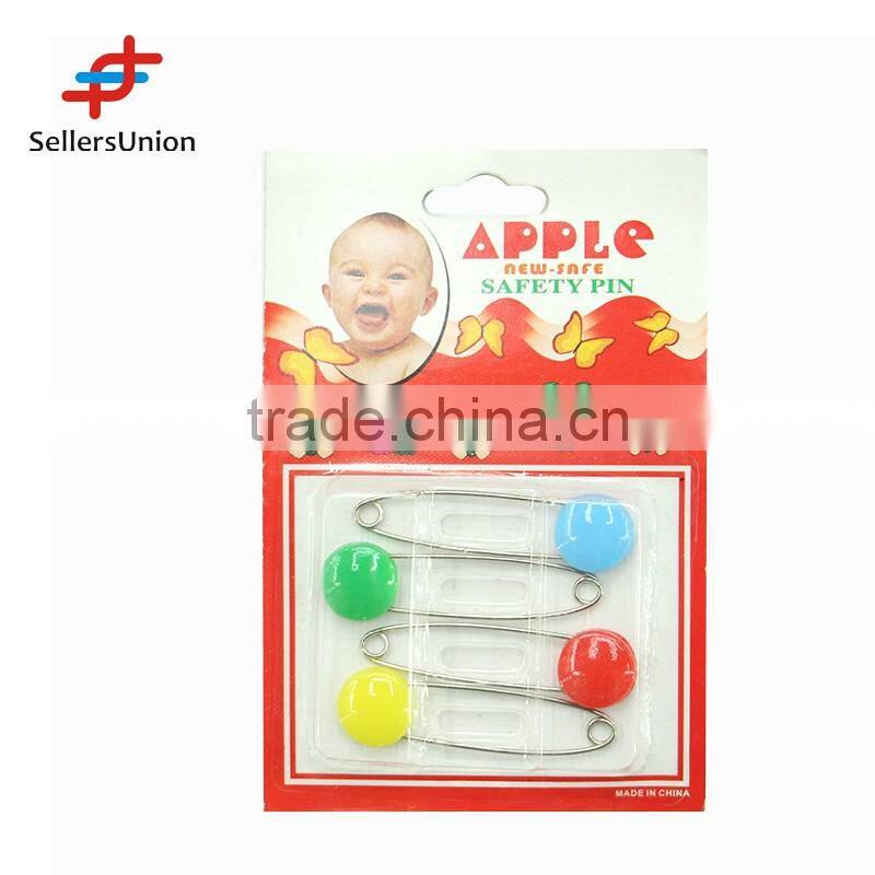 wholesale alibaba China 4pcs safety pin for kids with blister packing card 10008336