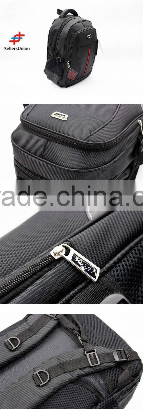 No.1 yiwu exporting commission agent wanted Hot Sale Black Sport Backpack for promotion
