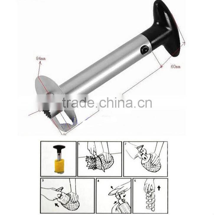 Easy Kitchen Tool Stainless Steel Fruit Pineapple Corer Slicer Cutter Peeler Made in China