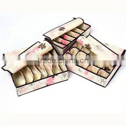 Laminated Nonwoven Floral Print Bra Organizer Set with 3 pcs (BMZ009)