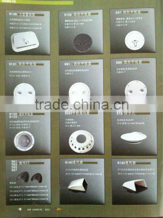 China boat stainless steel round deck plate ,6 inch Screw fixed Deck Plate marine yacht deck plate