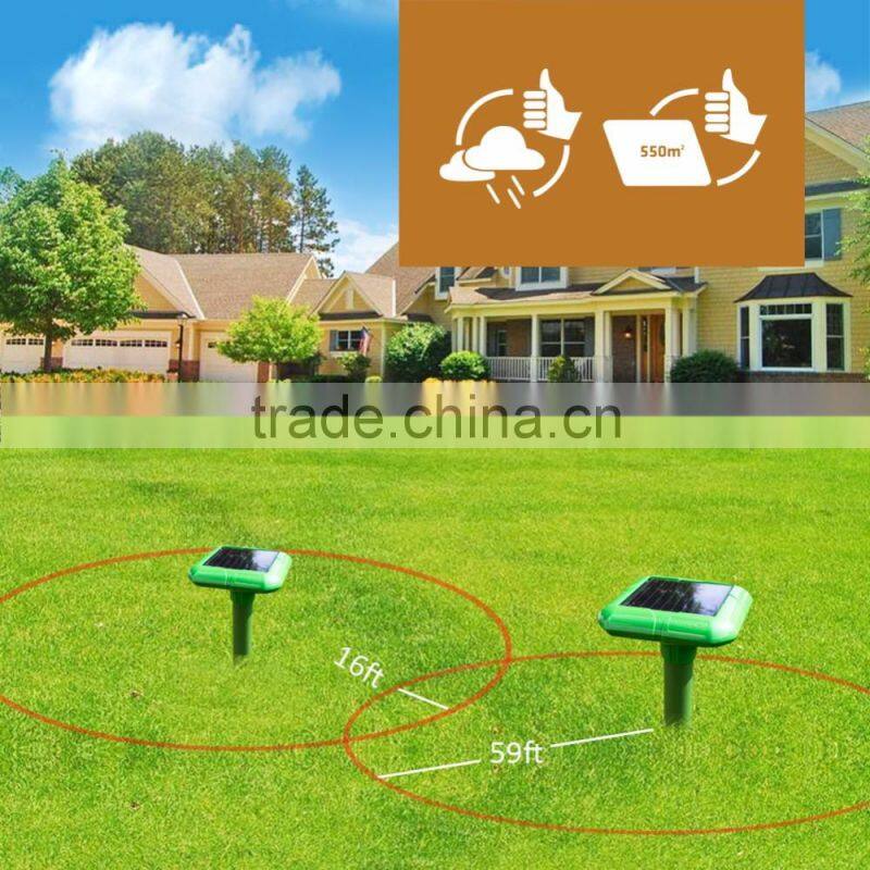 X-Pest VS-316D Solar Mole & Gopher Repeller Repel Voles Mice Rats Rodent for Garden Yard Law